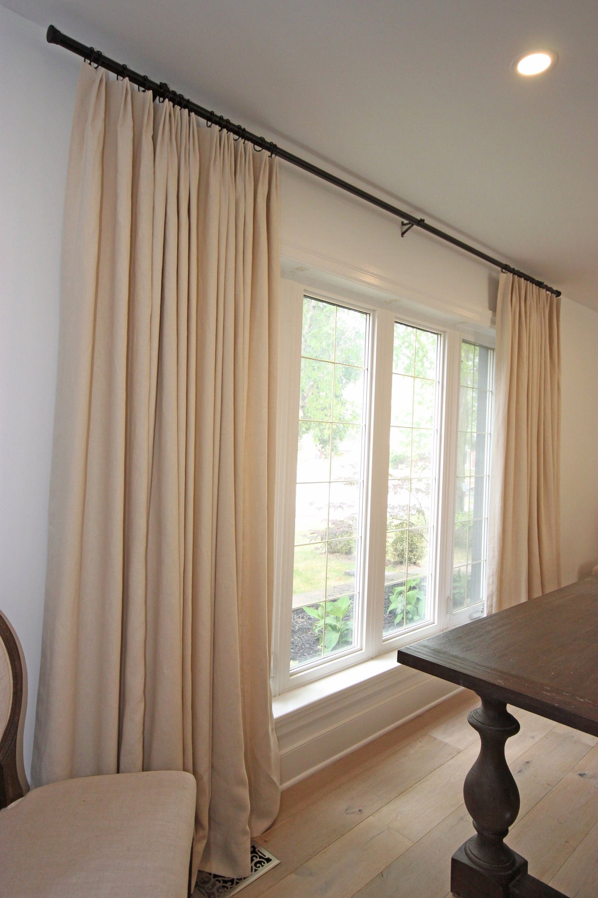 Tuscany linen drapery in room setting