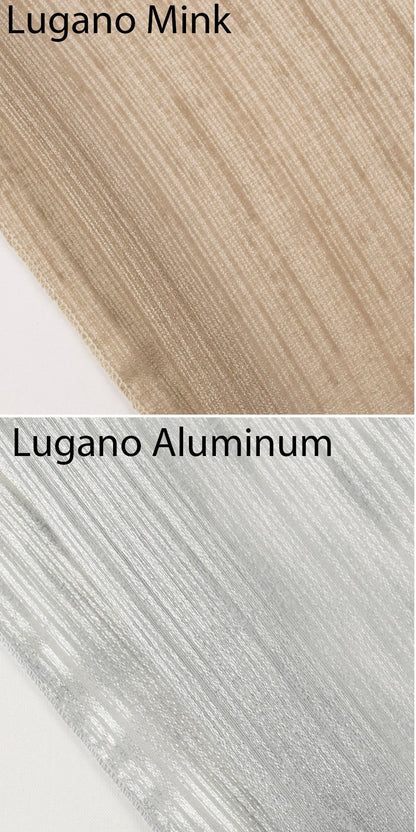 Lugano colour range for semi-sheer ripple fold drapery