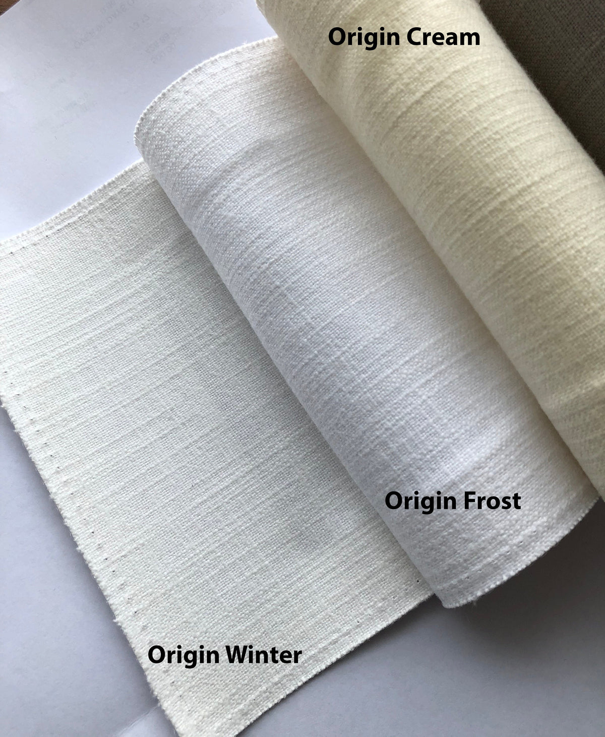 Cheval faux linen relaxed Roman shade, custom made