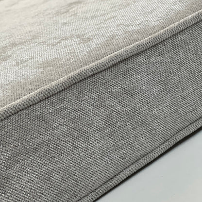 Piped edge of a made-to-order seat cushion, FibreGuard weave up close — LOGANOVA