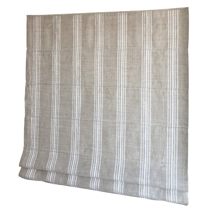 Allure Natural linen flat Roman shade — full view