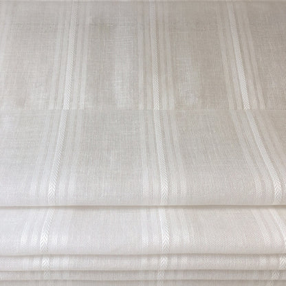 Allure linen flat Roman shade — fold detail, layered folds