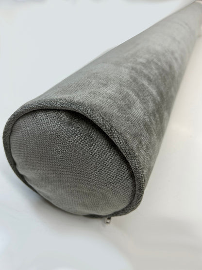 Bolster end with self piping, FibreGuard weave up close — LOGANOVA