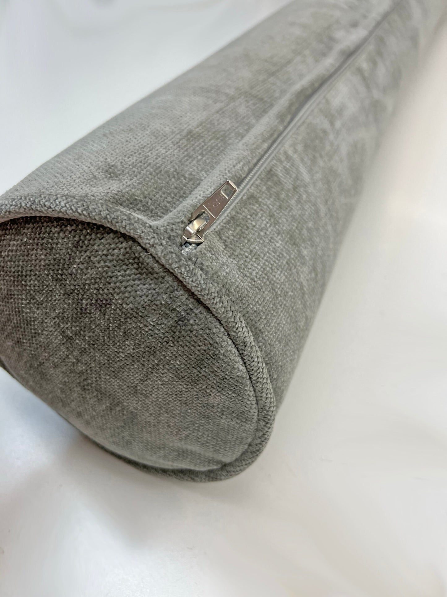 Hidden zipper closed along the bolster cover seam — LOGANOVA