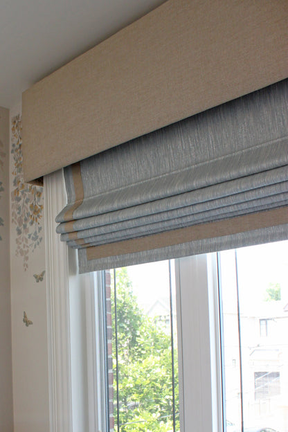 Window pelmet in Millennium fabric, styled room