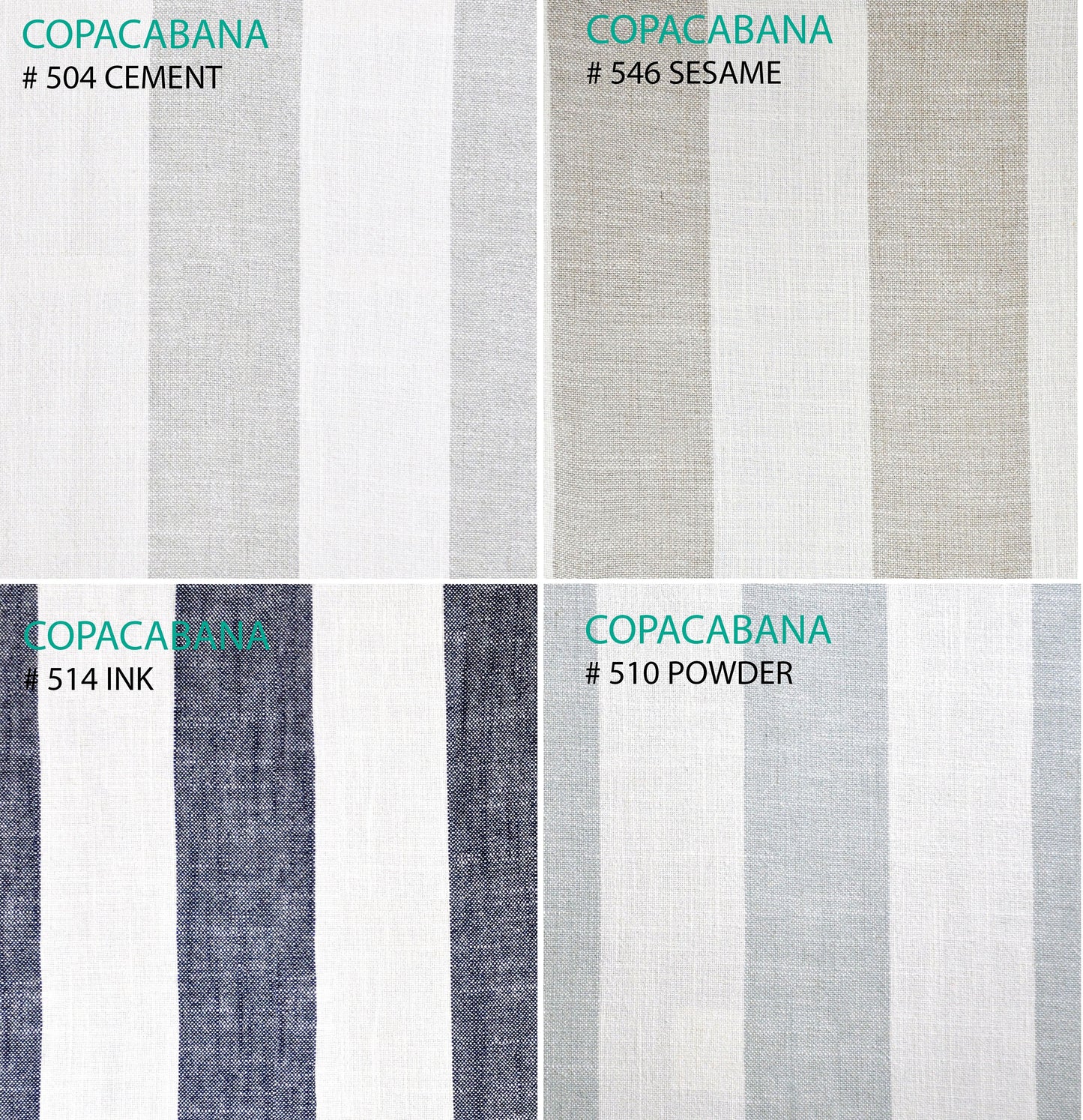 Copacabana Maxwell linen Roman shade detail — soft relaxed fold, handmade in Toronto