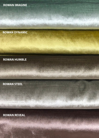Rowan velour colours — Imagine, Dynamic, Humble, Steel, Reveal — LOGANOVA