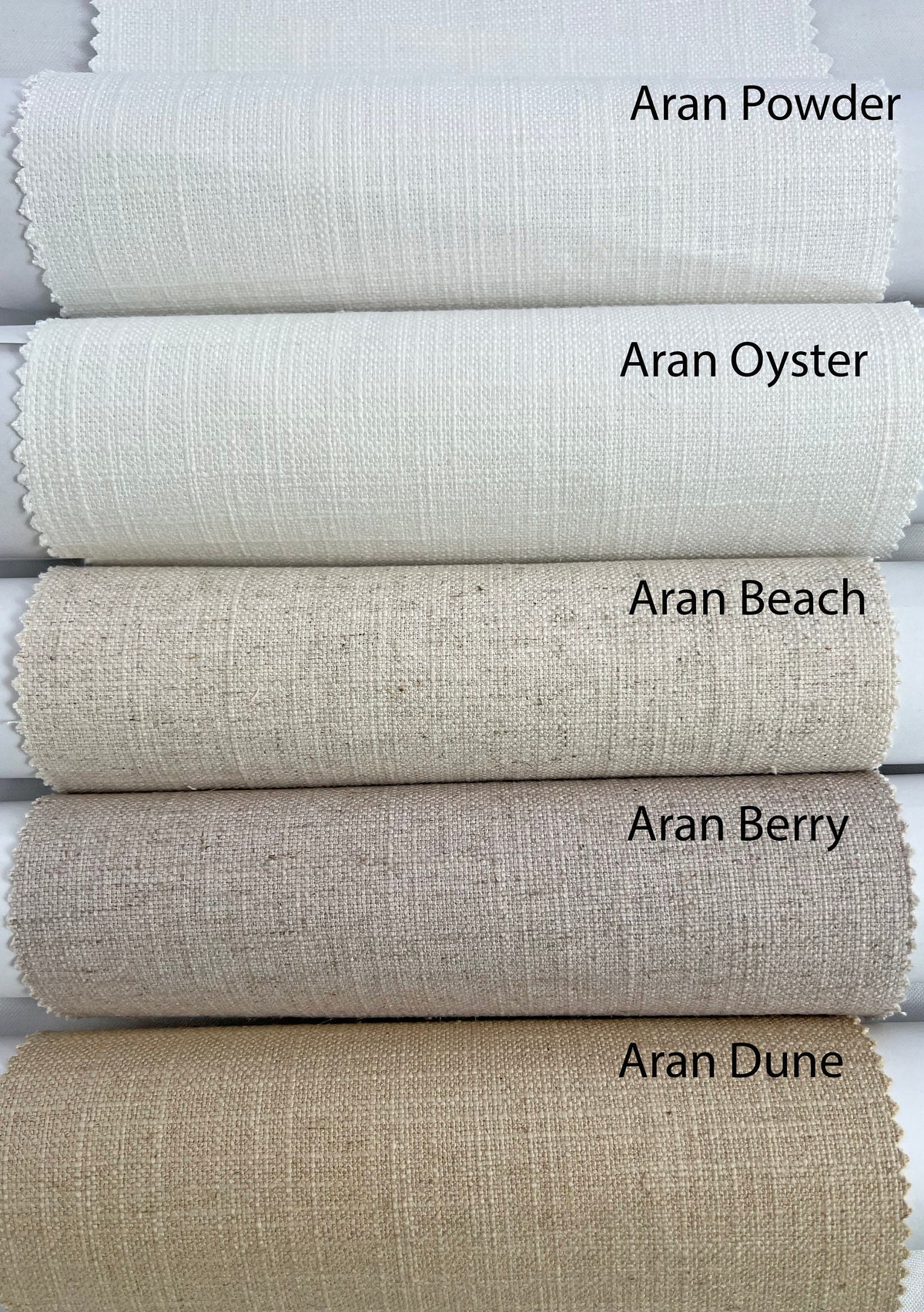 Measuring guide for a custom made to order flat Roman shade