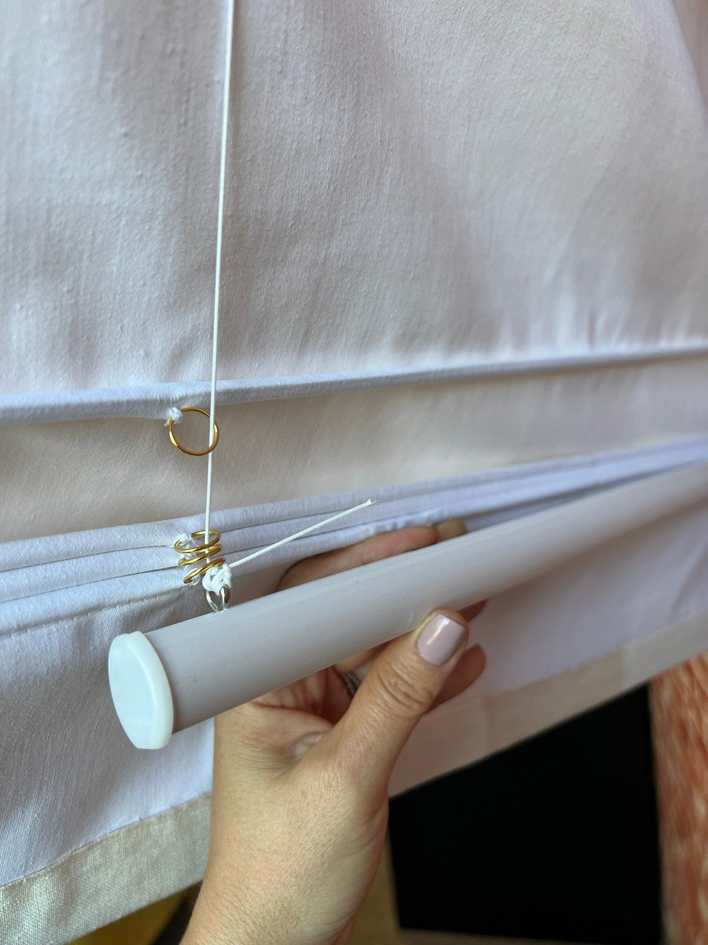 LeeJofa Nala Stripe relaxed roman shade — LeeJofa Nala Stripe 100% linen, handmade in Toronto