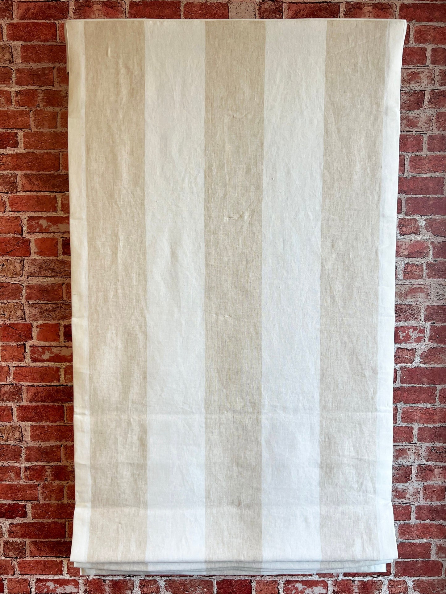 LeeJofa Nala Stripe relaxed roman shade — LeeJofa Nala Stripe 100% linen, handmade in Toronto