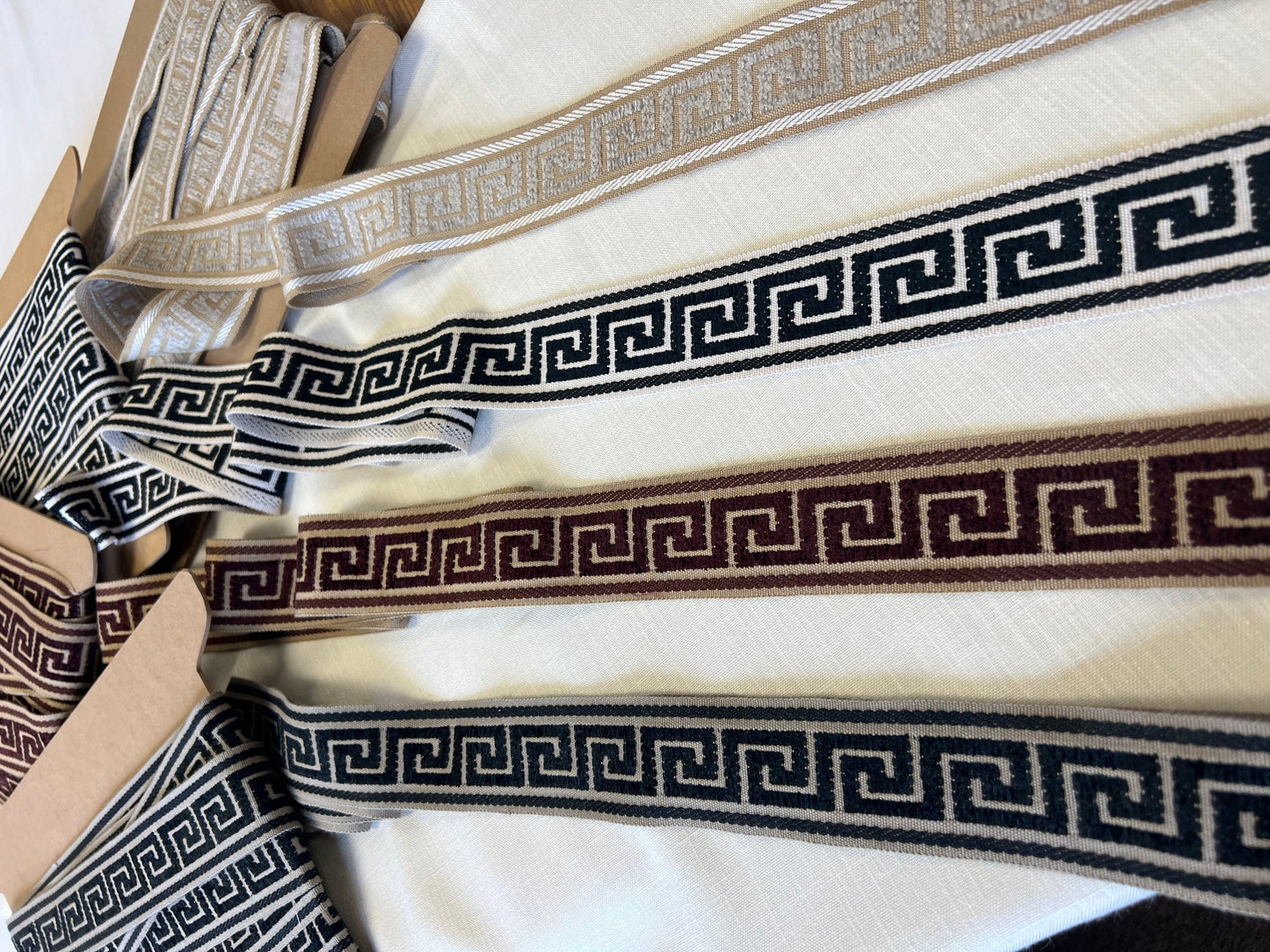 Greek Key trim bands macro, colour options — LOGANOVA