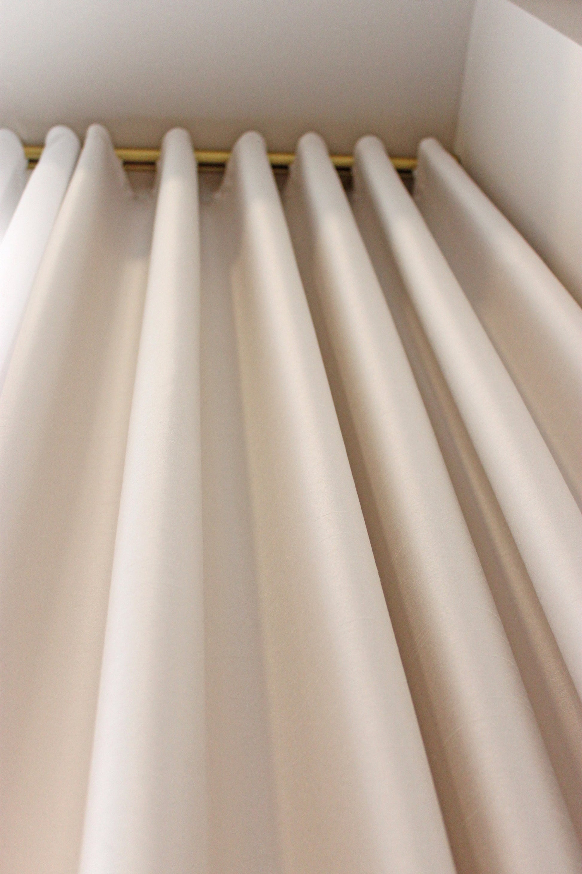 Snap tape sewn into drapery header