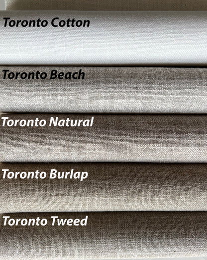 Toronto fabric colour swatches, 12 colours