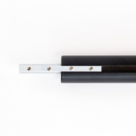 Metal channel track splice connector for drapery rod
