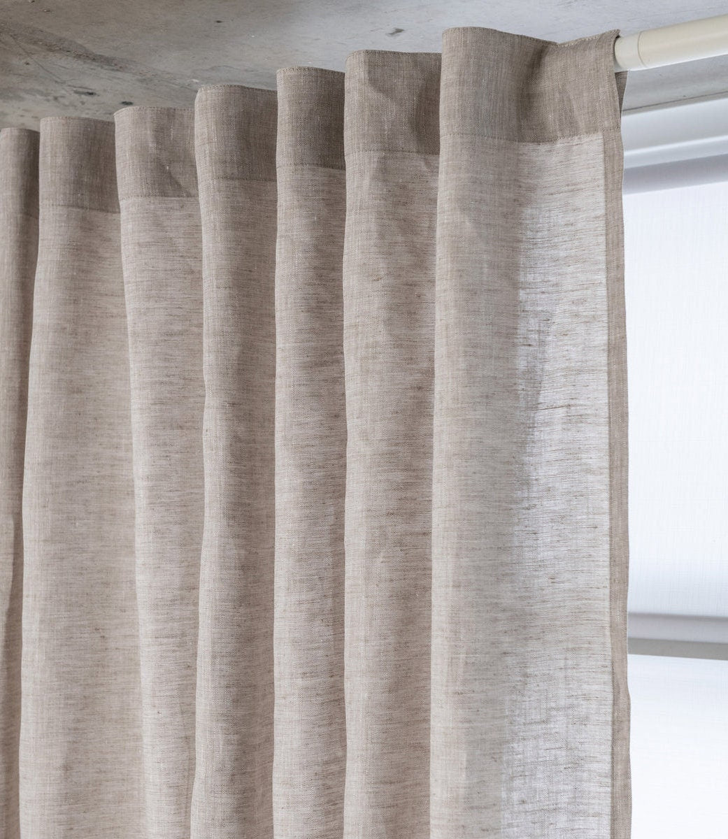Hidden tab top header, clean tailored pleats — LOGANOVA