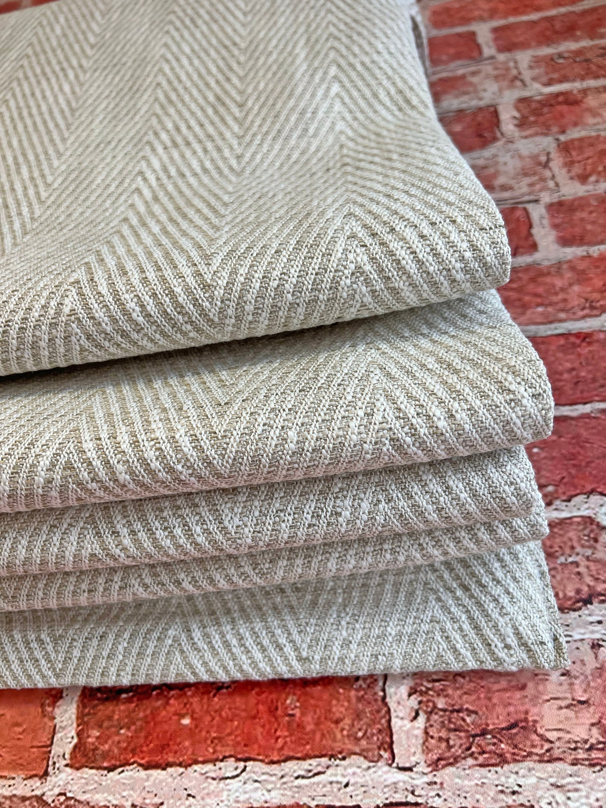Corrie relaxed roman shade — Corrie faux linen, handmade in Toronto