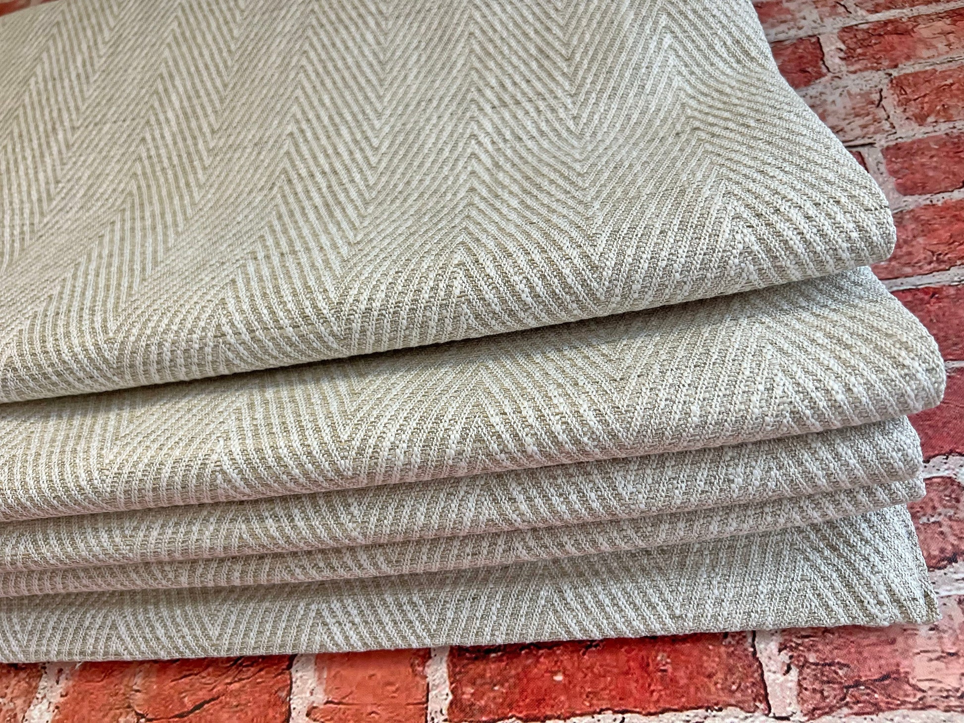 Corrie relaxed roman shade — Corrie faux linen, handmade in Toronto