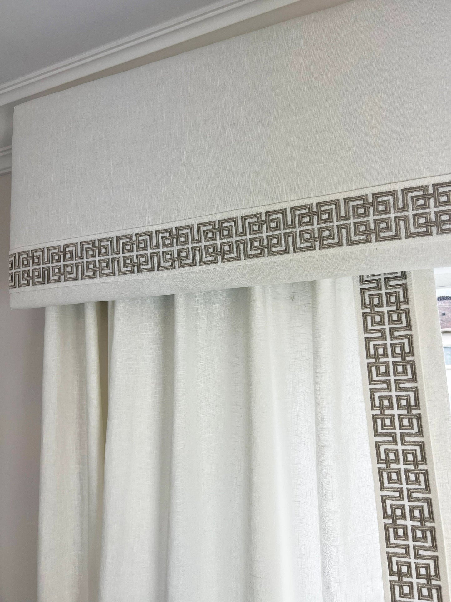 Trend Trim Linen Pelmet — Valance Box, Custom Size
