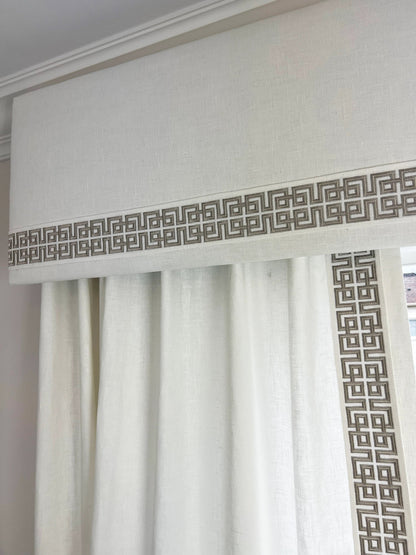 Trend Trim Linen Pelmet — Valance Box, Custom Size