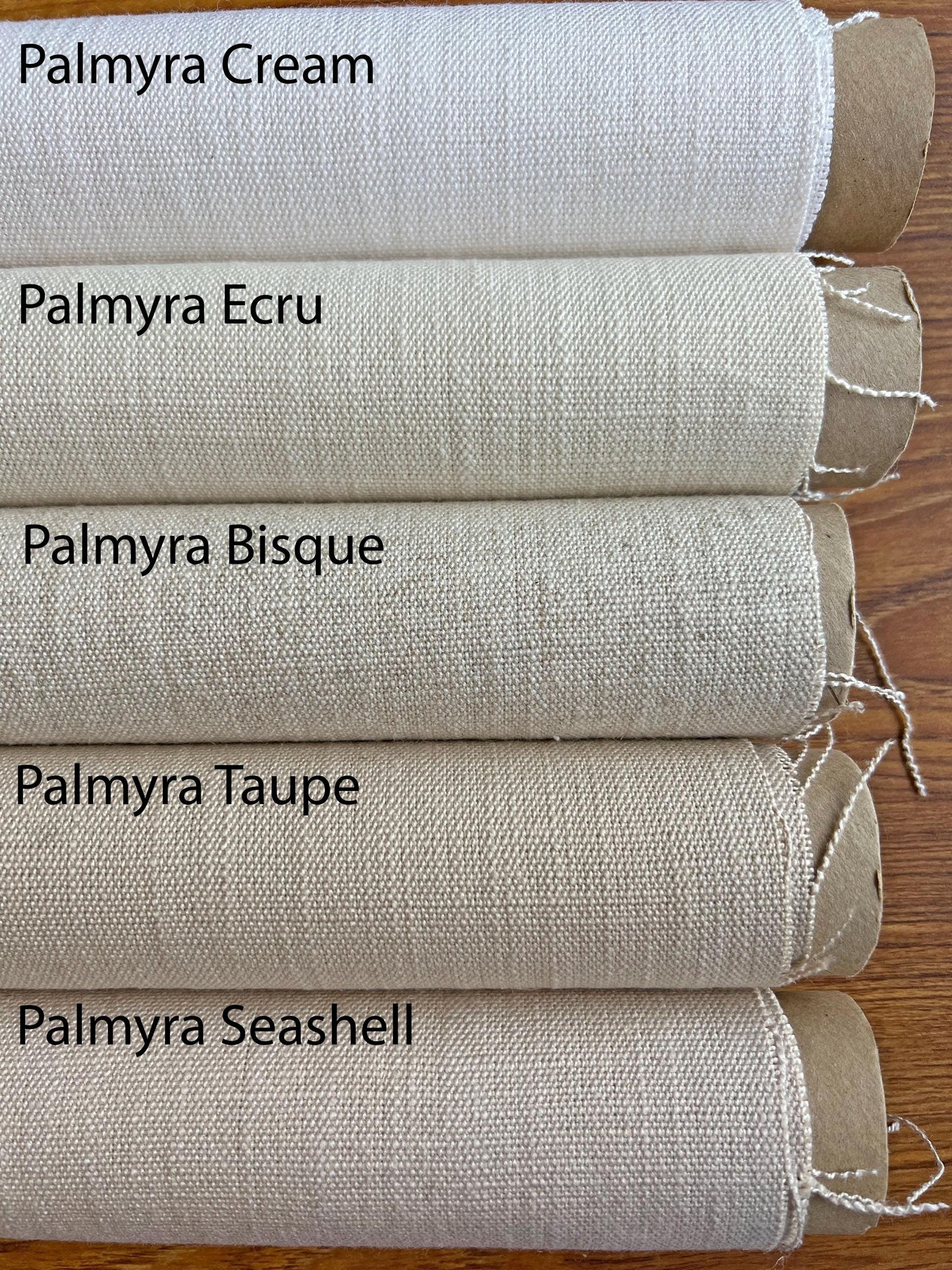 Palmyra relaxed roman shade — Palmyra 100% linen, handmade in Toronto