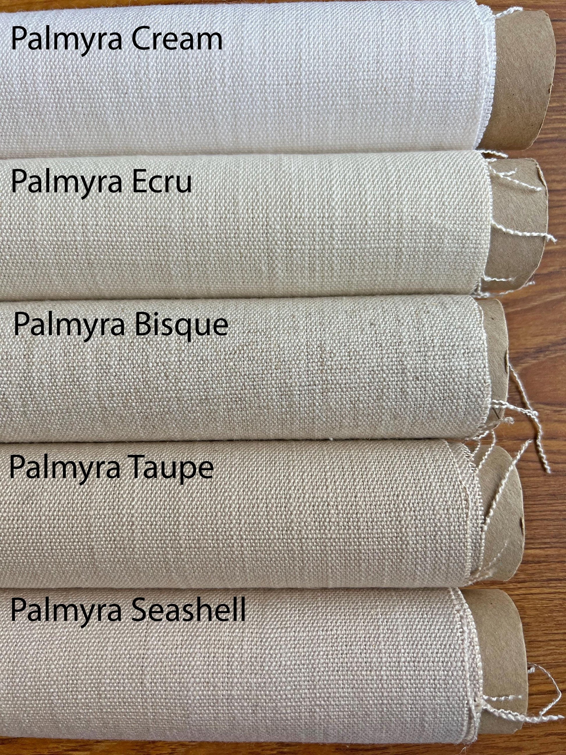 Palmyra relaxed roman shade — Palmyra 100% linen, handmade in Toronto