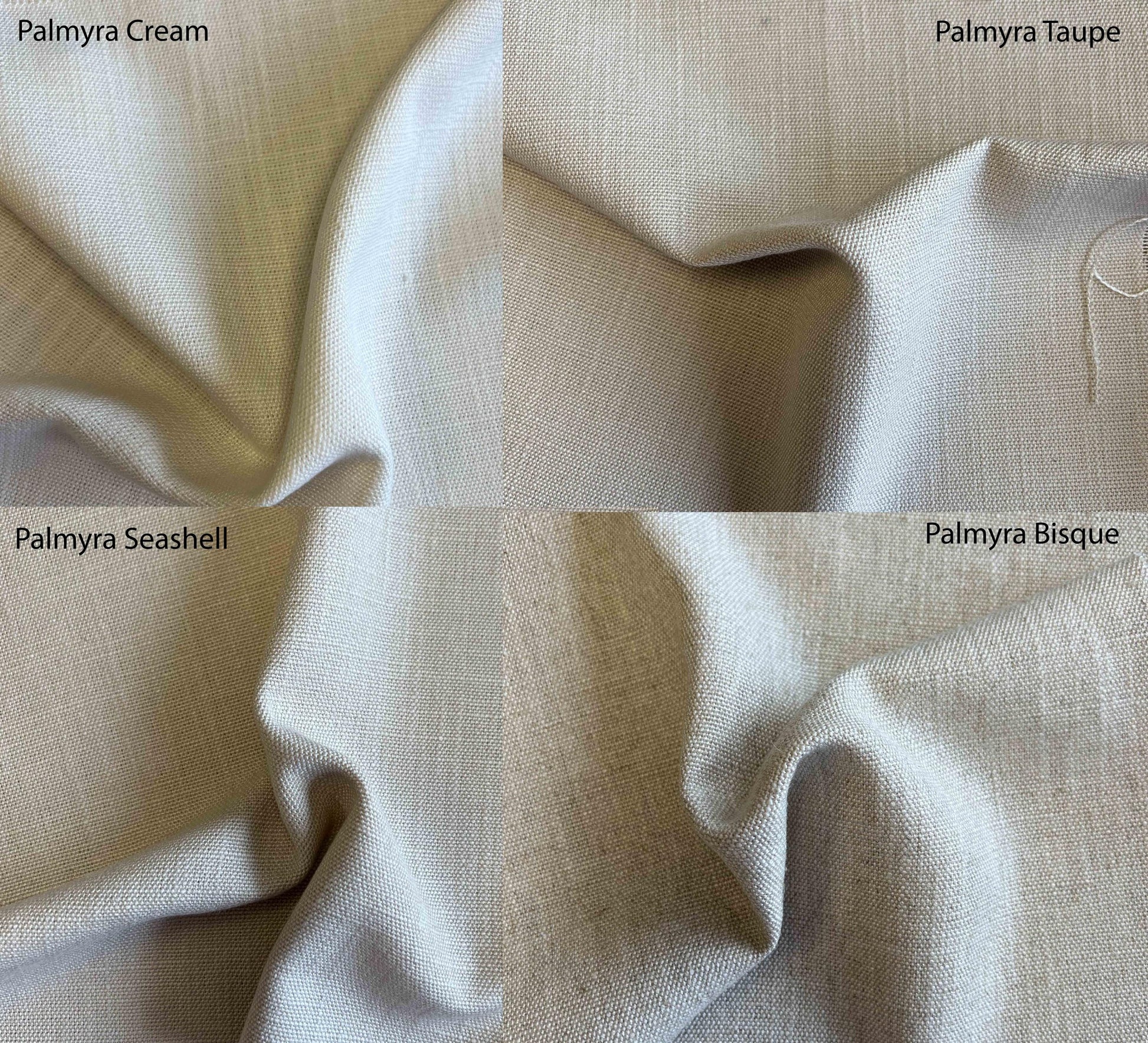 Palmyra relaxed roman shade — Palmyra 100% linen, handmade in Toronto