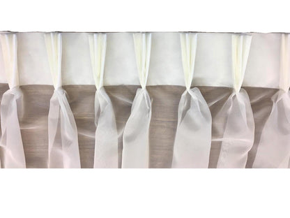 Empire voile triple pleats hanging from the rod, full panel view — LOGANOVA