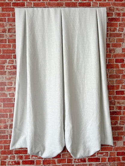 London Roman shade fully lowered, inverted pleats with soft blackout lining — LOGANOVA