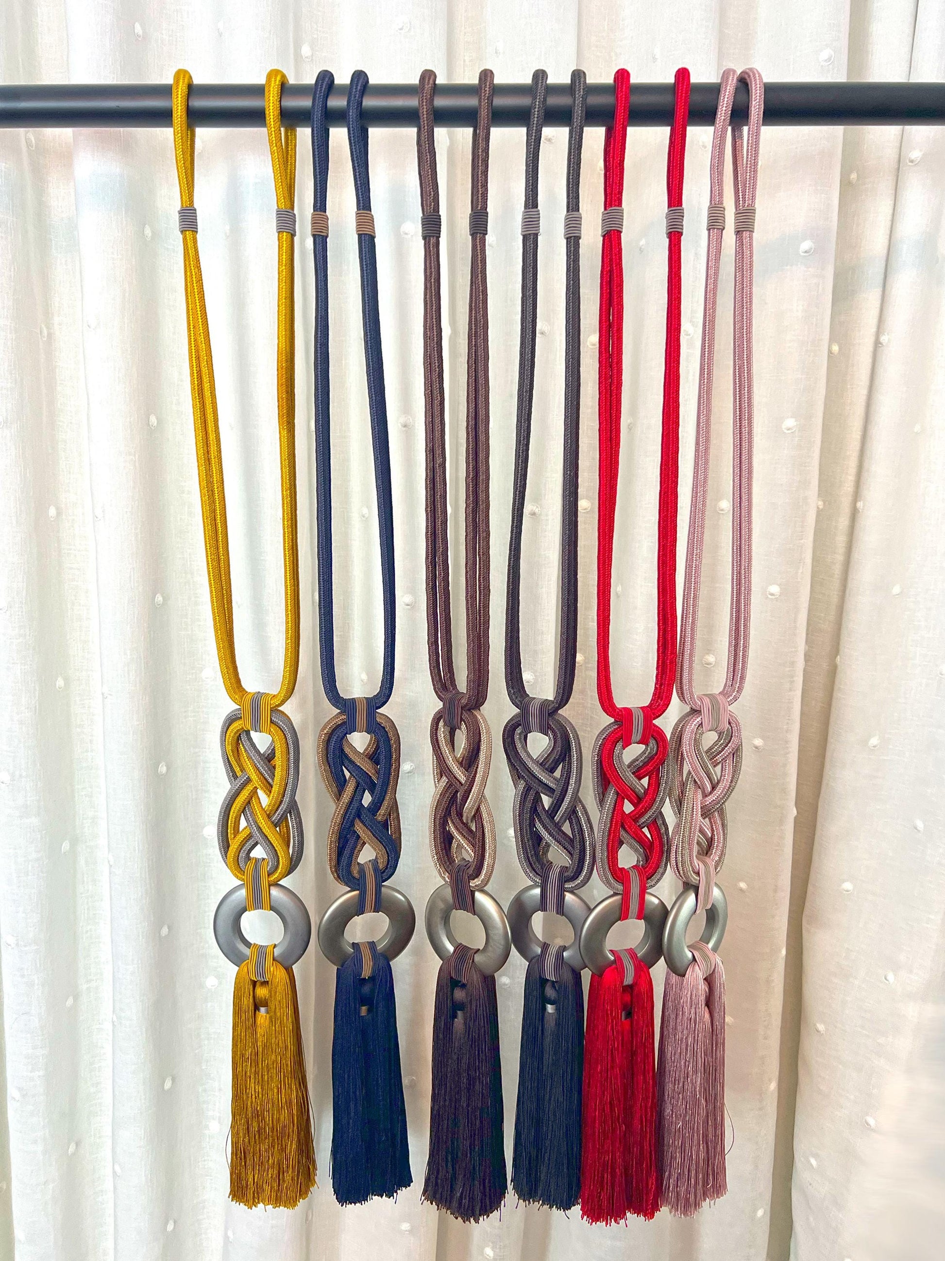 Handcrafted decorative tiebacks with tassels curtain holdbacks