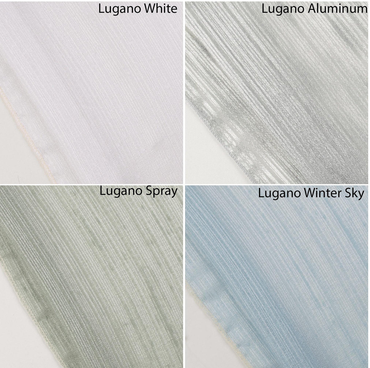 Close view of the Lugano faux linen weave and the hem of the relaxed Roman shade