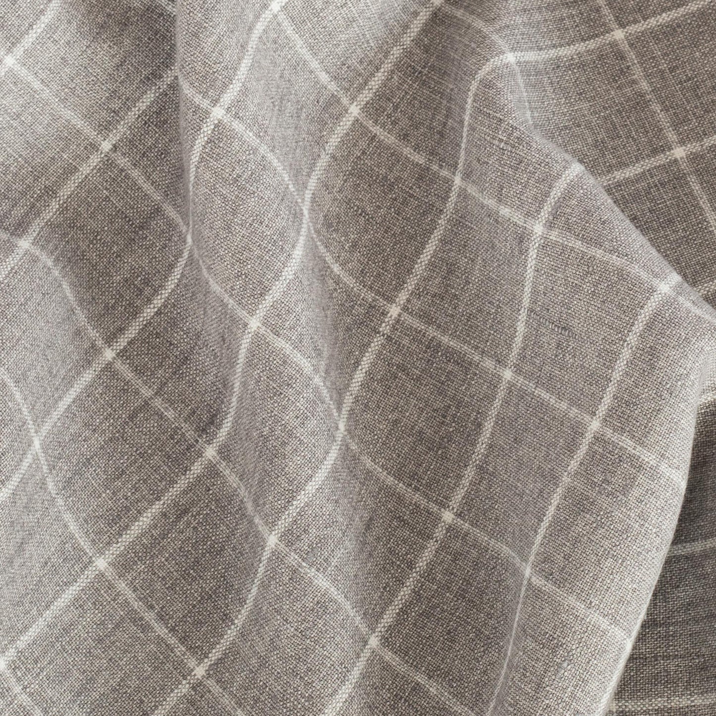 Butler relaxed roman shade — Butler 100% linen grid, handmade in Toronto
