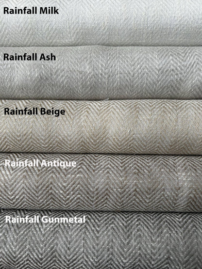 Rainfall linen blend sheer fabric detail, Ecosystem Collection