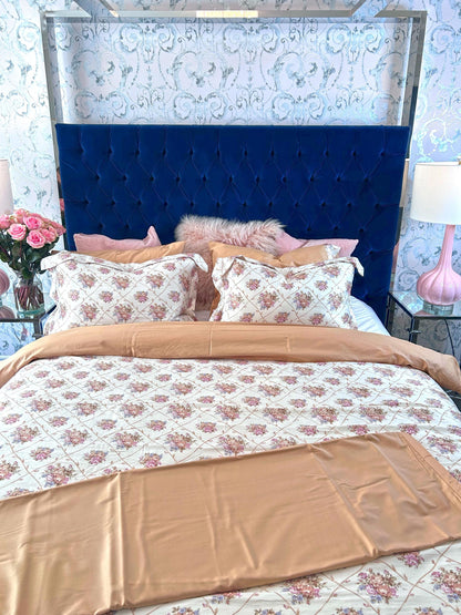 Tessa bedding set folded to show reverse side