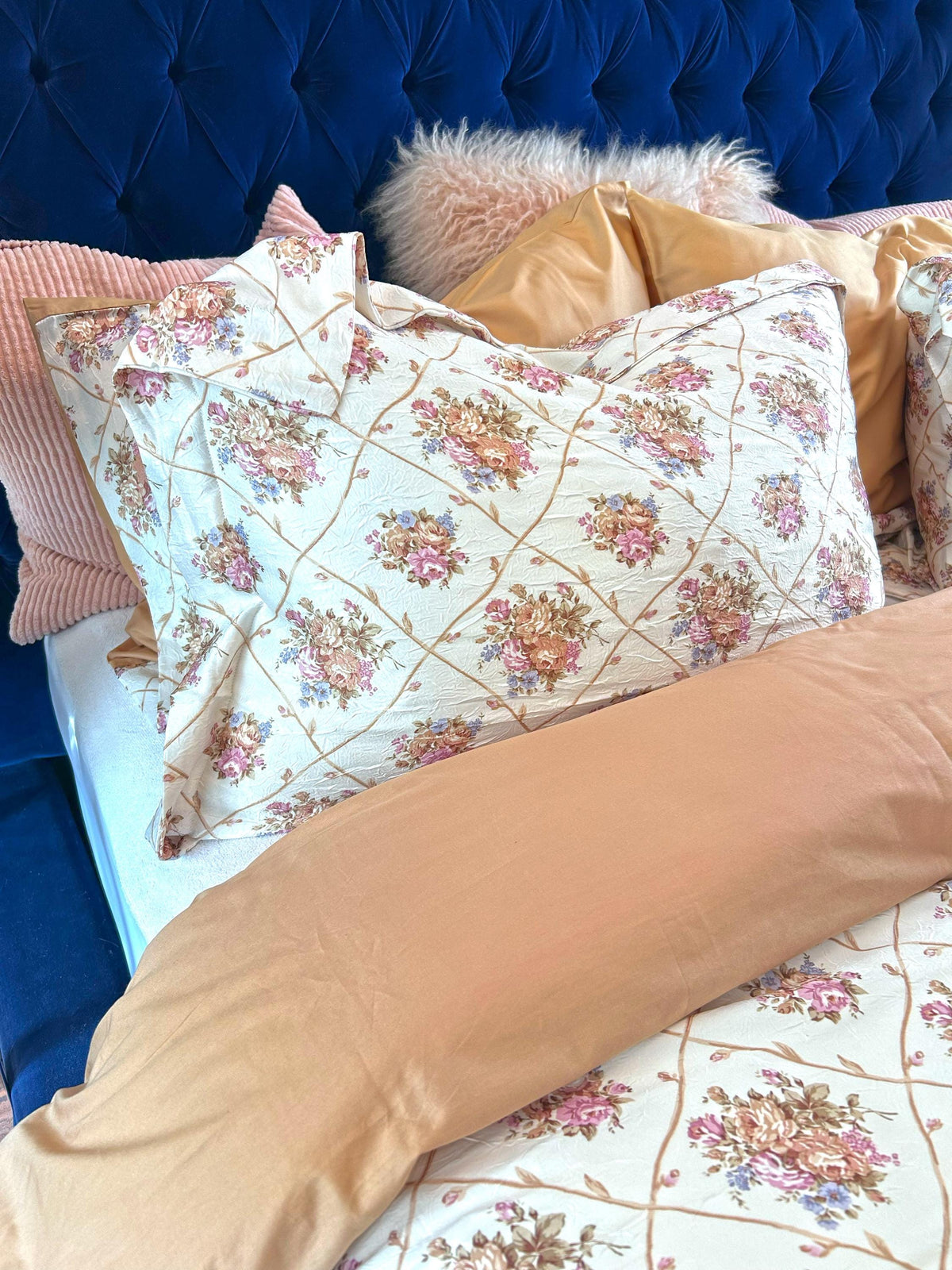 Tessa bedding set OEKO-TEX cotton texture close-up