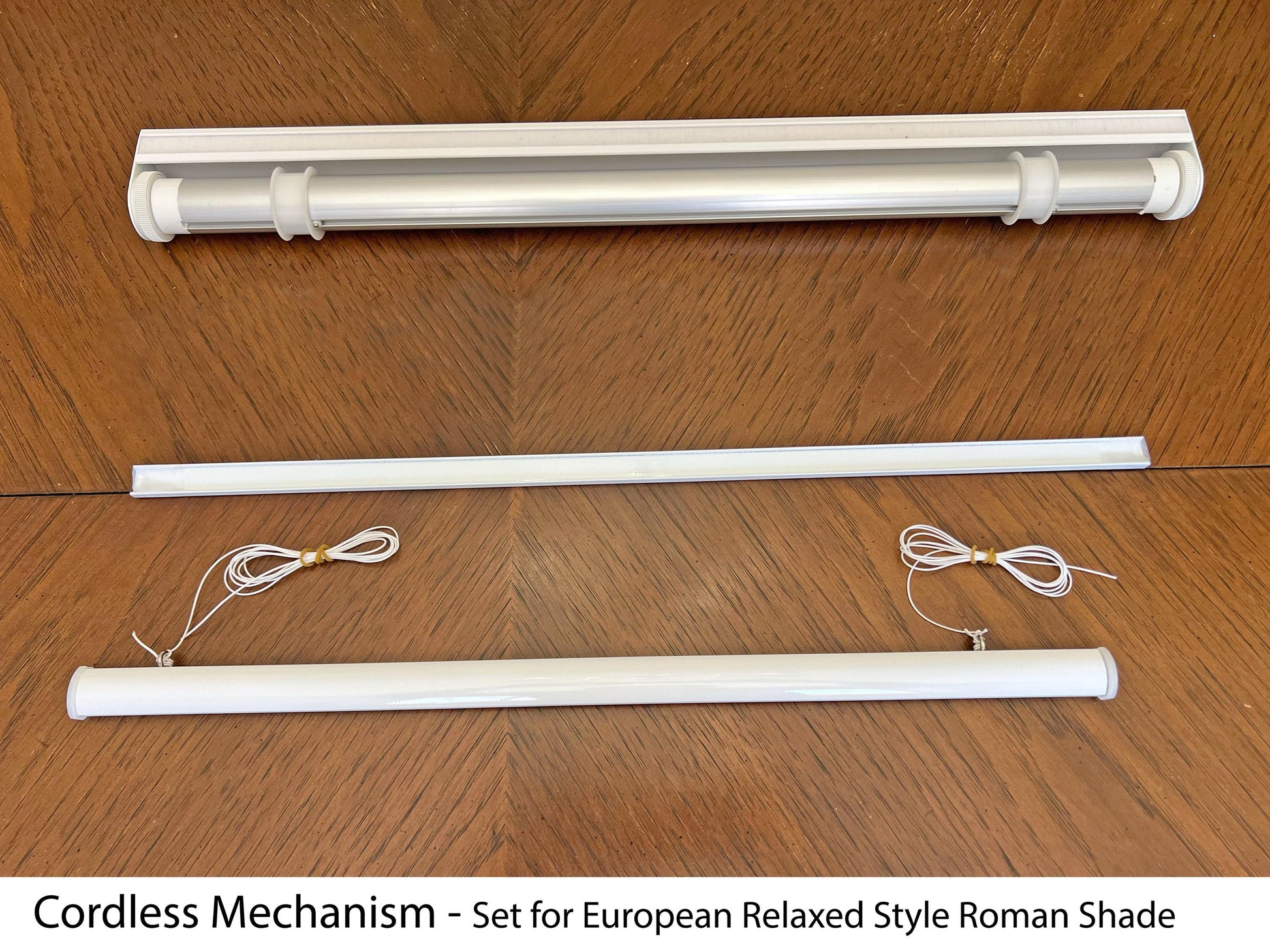 Child-safe cordless Roman shade track and brackets