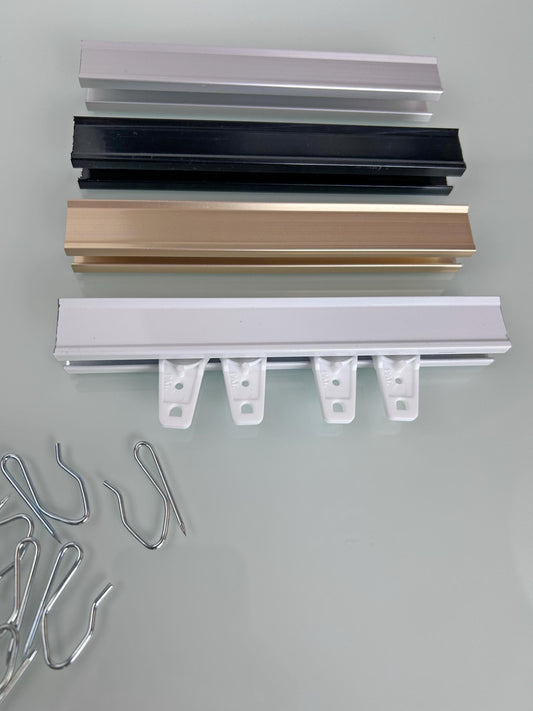 Aluminum curtain track with ball-bearing carriers smooth glide system