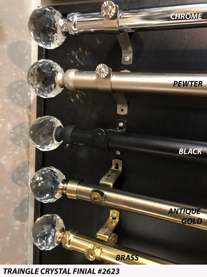 Traverse rod with rings installed with drapery