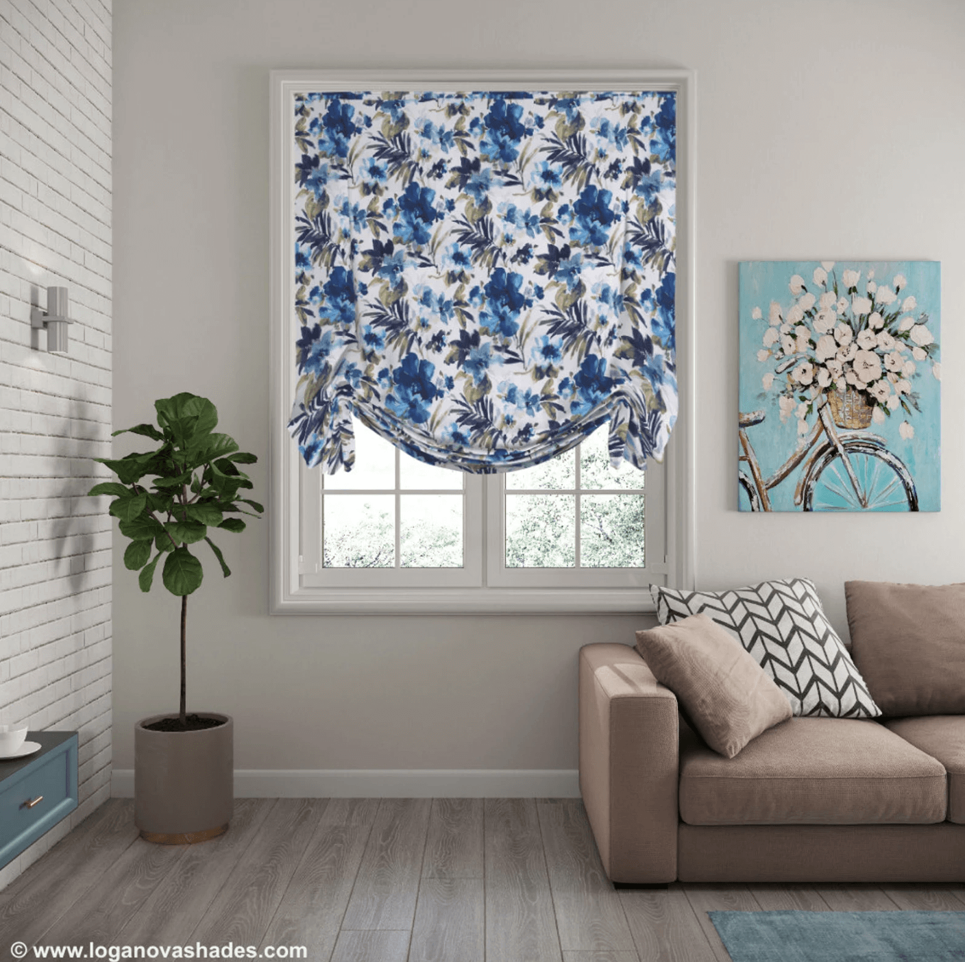Modesto London Roman Shade — Custom Size