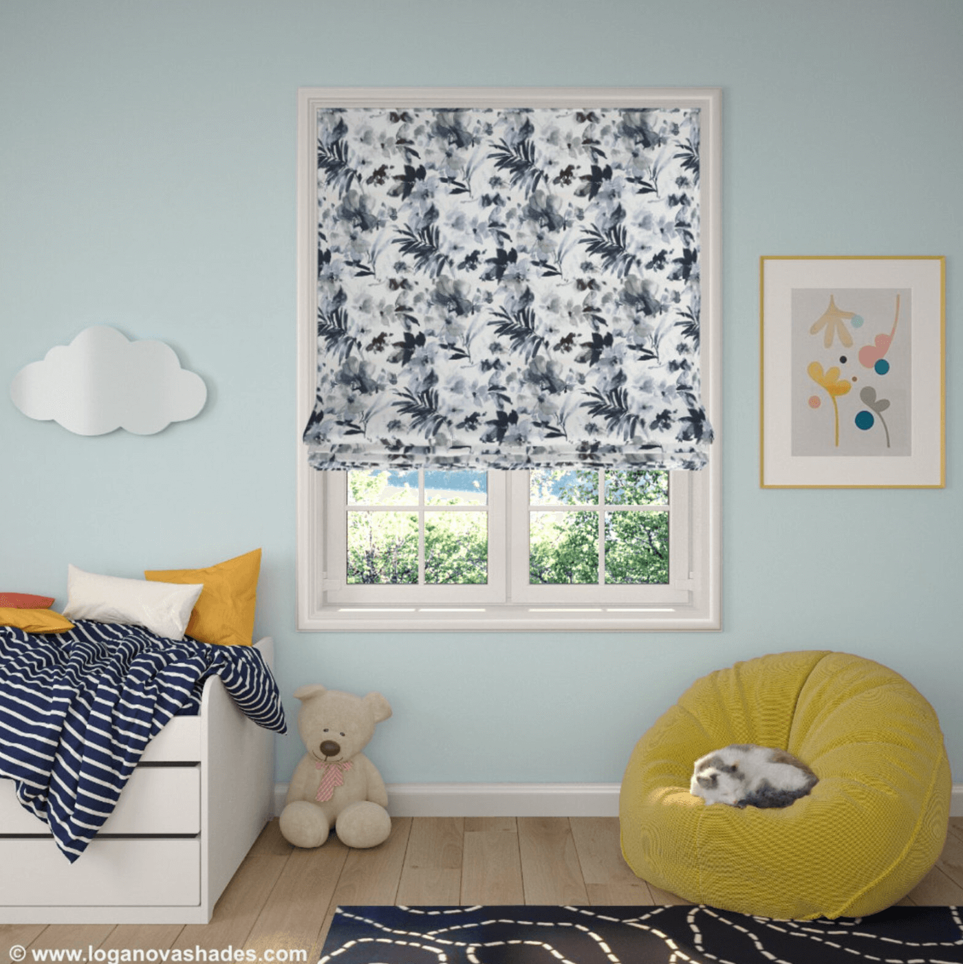 Modesto Flat Roman Shade — Custom Size