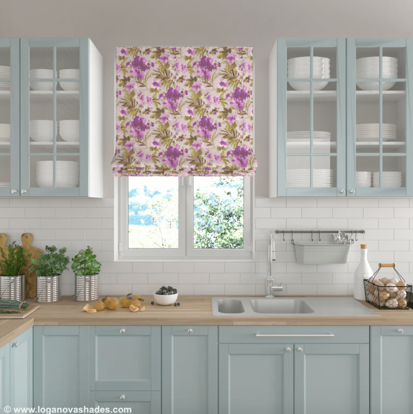 Modesto Flat Roman Shade — Custom Size