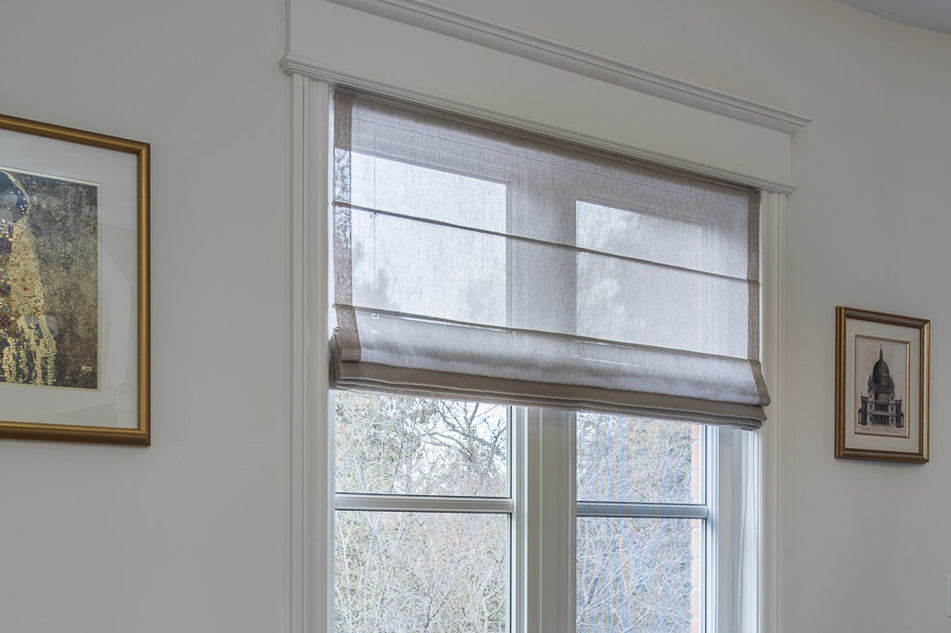 Lucky Earth Flat Sheer Roman Shade — Custom Size
