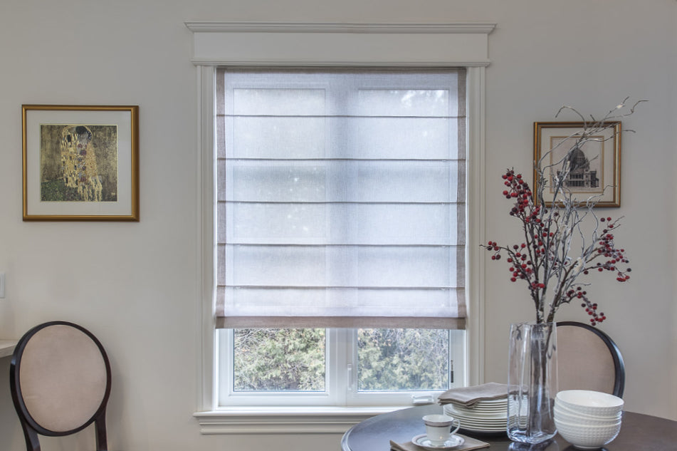 Lucky Earth Flat Sheer Roman Shade — Custom Size