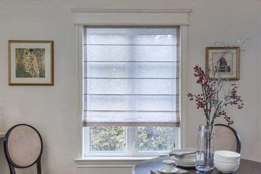 Lucky Earth Flat Sheer Roman Shade — Custom Size