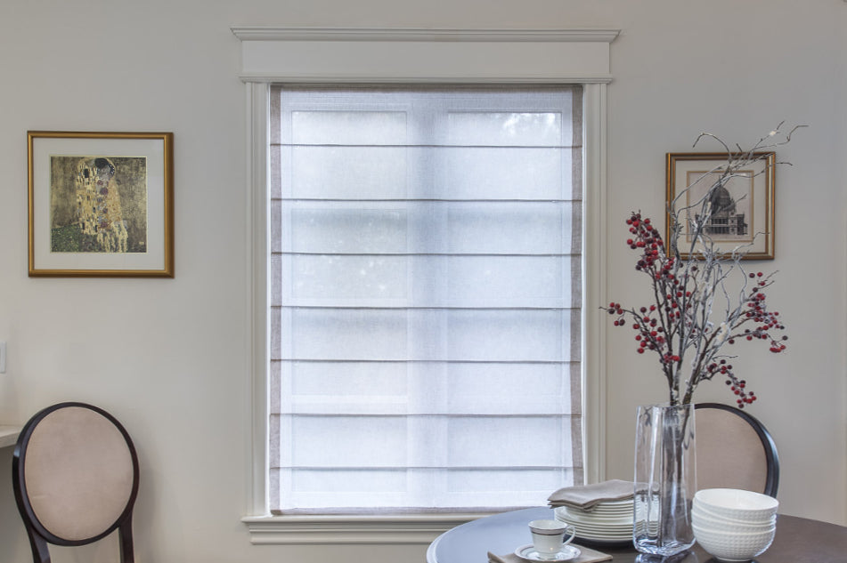 Lucky Earth Flat Sheer Roman Shade — Custom Size