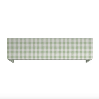 Swedish Linen Check Pelmet — Valance Box, Custom Size