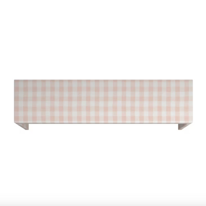 Swedish Linen Check Pelmet — Valance Box, Custom Size