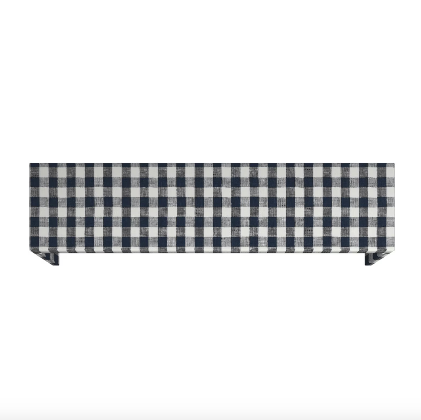 Swedish Linen Check Pelmet — Valance Box, Custom Size