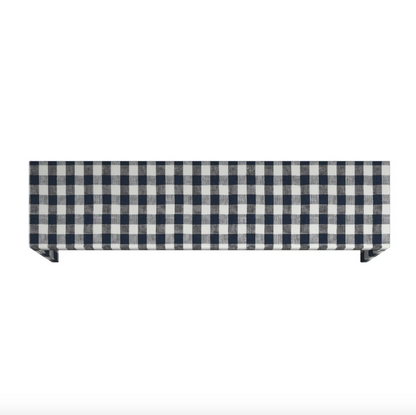 Swedish Linen Check Pelmet — Valance Box, Custom Size