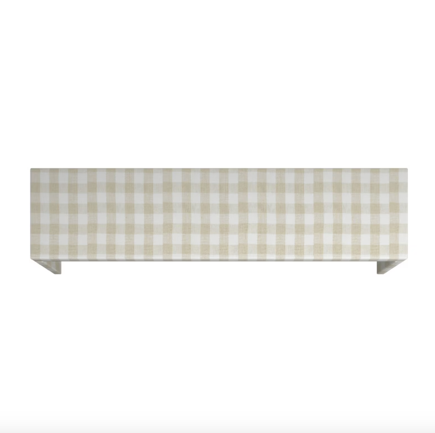 Swedish Linen Check Pelmet — Valance Box, Custom Size