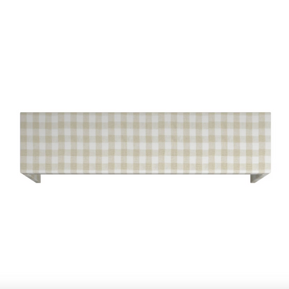 Swedish Linen Check Pelmet — Valance Box, Custom Size